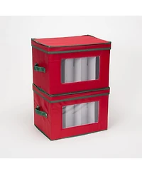 Household Essentials Champagne Flute Storage Box, Windowed Front Panel