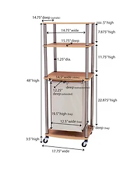 Household Essentials Laundry Hamper Storage Cart