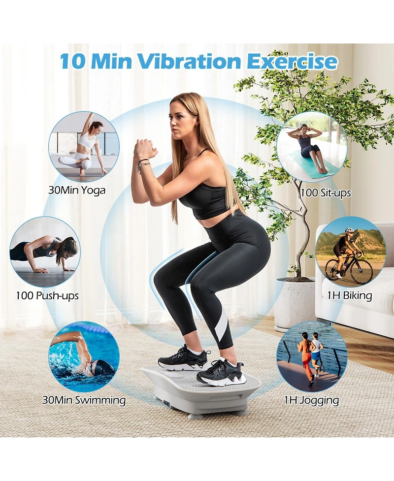 Sugift 20 in Multi-Mode Vibration Platform for Full-Body Home Workouts