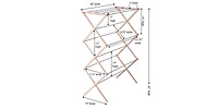 Household Essentials Bamboo Folding Clothes Drying Rack with 11 Dowels