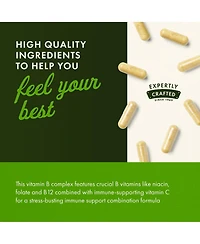 Swanson Vitamin B Complex With Vitamin C Stress Relief, Energy and Immune Health, Nervous System Support, 100 Capsules