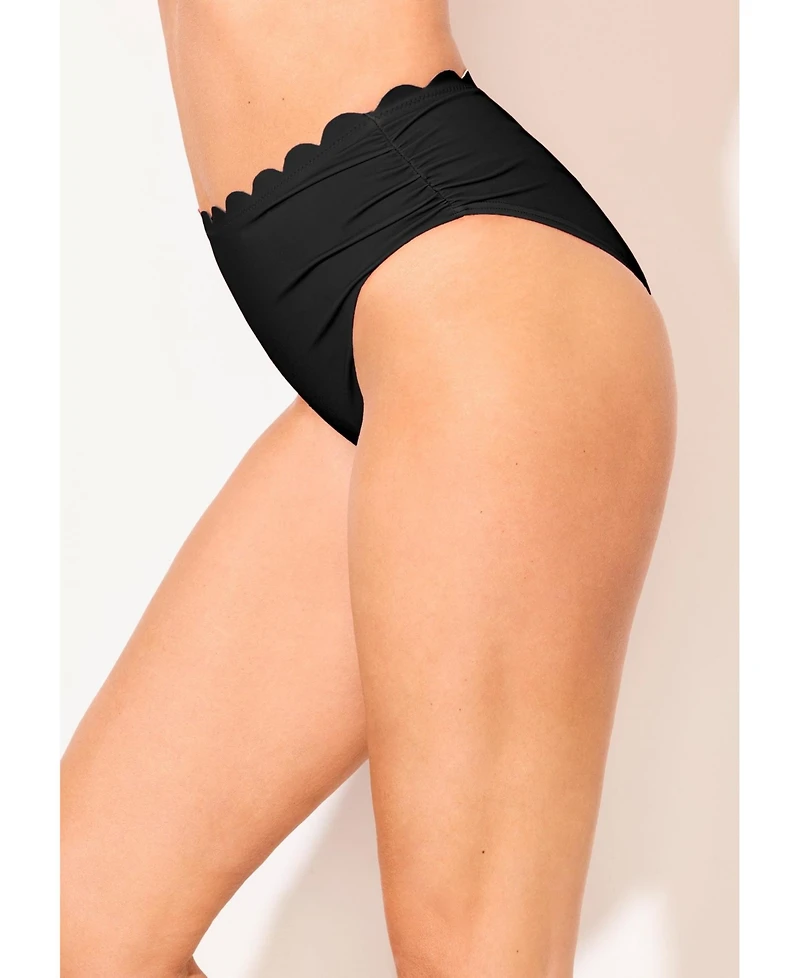 Swimsuits for All Women's Scallop Trim Swim Brief