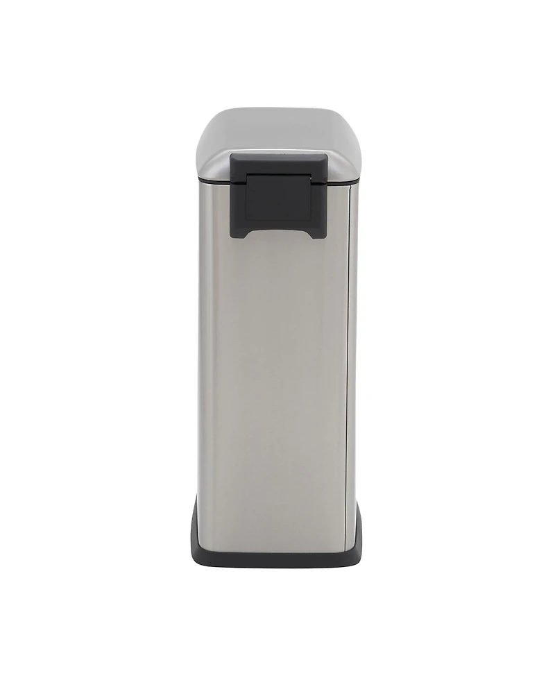 Household Essentials Slim Trash Can, 20 Liter/5 Gallon, Small Stainless Steel Trash Can
