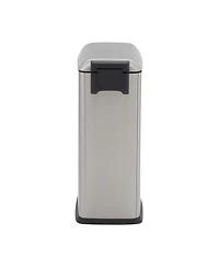 Household Essentials Slim Trash Can, 20 Liter/5 Gallon, Small Stainless Steel Trash Can