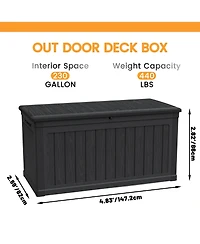 sumyeg Xxl 230 Gal Waterproof Outdoor Storage Patio Deck Box