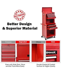 Gouun 6-Drawer Rolling Steel Tool Chest with Detachable Top Box