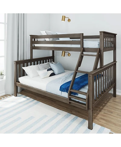 Max & Lily Solid Wood Twin Xl over Queen Bunk Bed for Kids