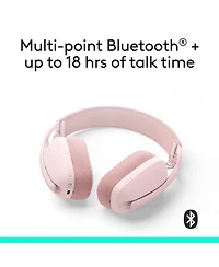 Logitech Zone Vibe 100 Lightweight, Wireless, Noise Canceling Headphones (Rose)