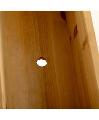 Outsunny Plant Sd with 5 Hanging Planter Boxes Slatted Trellis, Natural