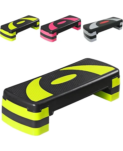 Zeny 31 Aerobic Step Platform, Adjustable Exercise Workout Stepper with Stable Risers, Stand Up Steppers for Exercise at Home, Fitness Equipment