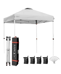 Sugift 6.6 x 6.6 Feet Outdoor Pop Up Camping Canopy Tent with Roller Bag