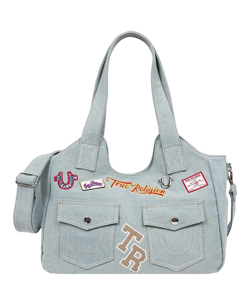 True Religion Agusto Multi Patch Soft Tote