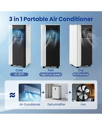 Mecale 8000 Btu Portable Air Conditioner 3-in-1 with Remote Control