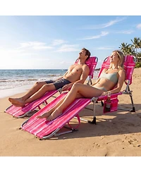 Gymax Patio Beach Lounge Chair Folding Chaise Lounge w/ Pillow Hot