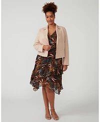 Estelle Plus Rosabella Faux Suede Notch Lapel Jacket