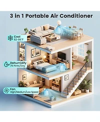 Mecale 12000 Btu Portable Air Conditioner Energy Saving for 550 Sq Ft