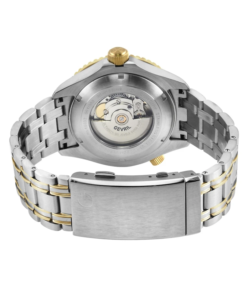 Gevril Men's Hudson Yards Swiss Automatic Two toned Ss Ipyg Bracelet Watch