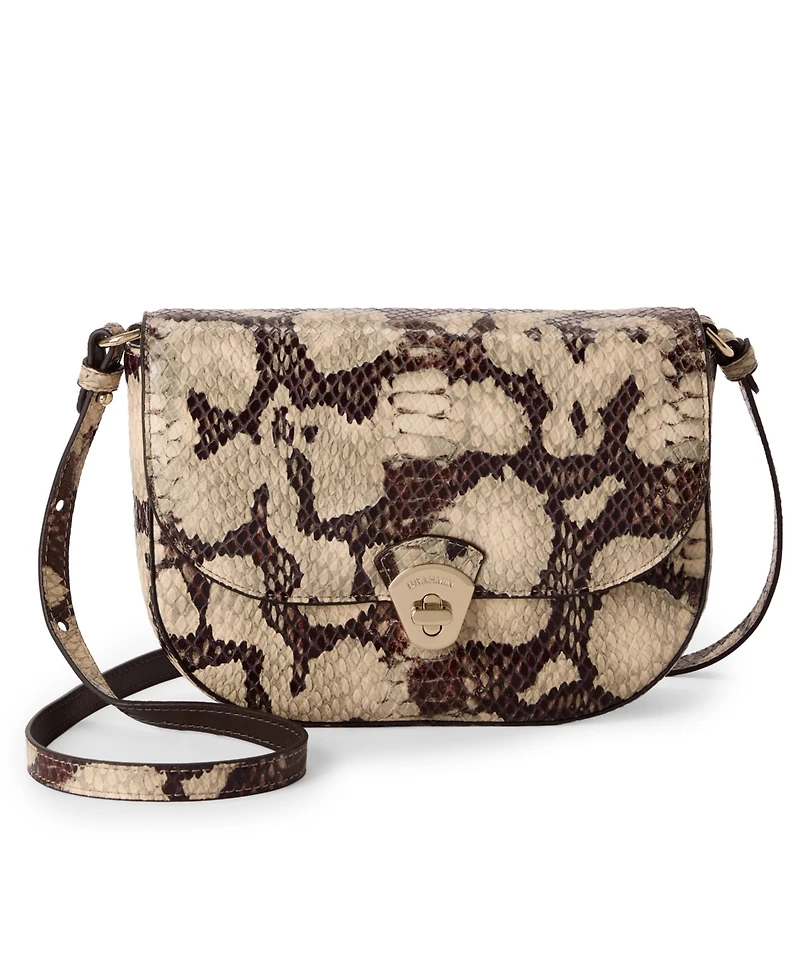 Brahmin Portia Mythos Feline Small Leather Crossbody Bag
