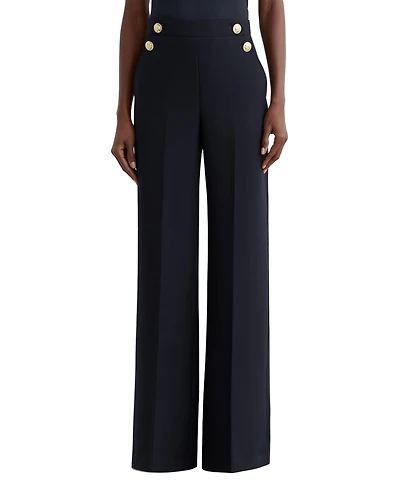 Reiss Women's Carley Wide-Leg Button-Detail Pants