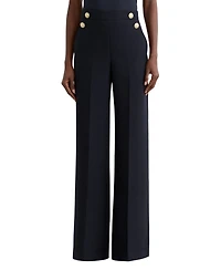 Reiss Women's Carley Wide-Leg Button-Detail Pants