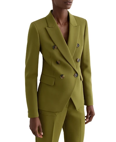 Reiss Women's Twill Double-Breasted Blazer