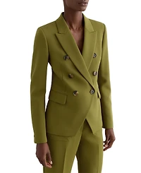 Reiss Women's Twill Double-Breasted Blazer