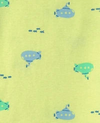 Carter's Toddler Girls' 2T-5T Pufferfish Short-Sleeve T-Shirt, Shorts and Pants Sleep Play, 4-Piece Set