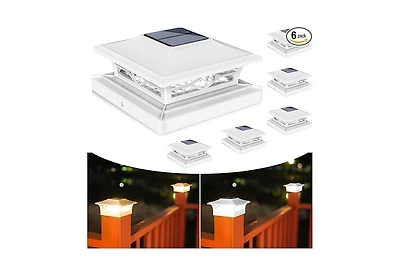 Solar Post Cap Lights: 6