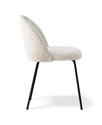 Maison Boucle 19.5" Seat Height Fabric Dining Side Chairs Set of 4, Metal Legs