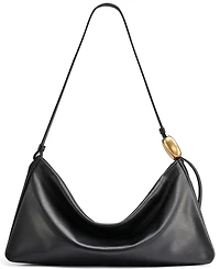 Donna Karan New York Velvet Leather Large Shoulder Bag