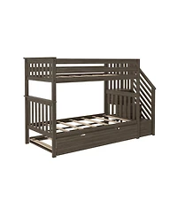 Max & Lily Twin over Staircase Bunk with Trundle
