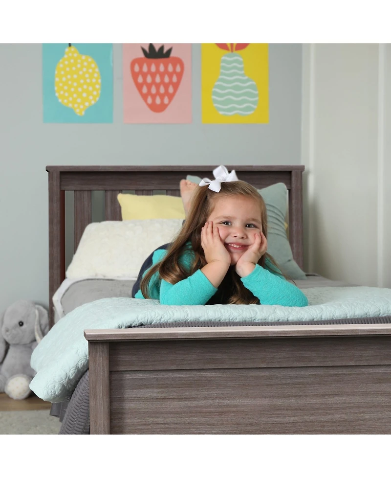 Max & Lily Bed Frame with Trundle, Classic Solid Wood Platform Storage