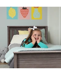 Max & Lily Bed Frame with Trundle, Classic Solid Wood Platform Storage