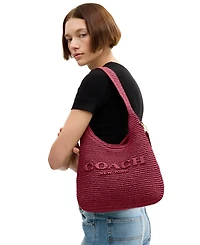 Coach Refined Straw Brooklyn Small Shoulder Bag 28
