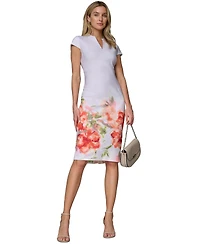 Calvin Klein Women's V Neck Midi Dress