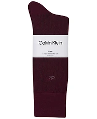 Calvin Klein Men's Flat Knit Crew Socks, 4-Pack