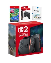 Nintendo Switch 2 Video Game Console with Kirby The Forgotten Land, Pro Controller and MightySkins Code Bundle