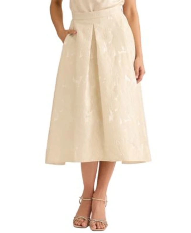 Muse Womens Pleated Organza A Line Skirt