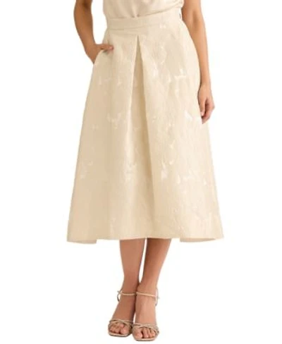 Muse Womens Pleated Organza A Line Skirt