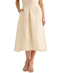 Muse Womens Pleated Organza A Line Skirt