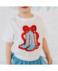 Sweet Wink Baby Girls Patriotic Cowgirl Patch Short Sleeve T-Shirt