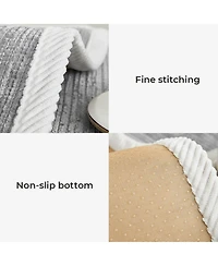 FunnyFuzzy Striped Chenille Couch Cover, 35.4x70.9 inch