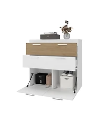 Fm Furniture Vangoh Modern Storage Cabinet with Drawers and Concealed Storage