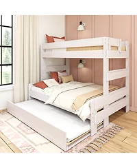 Max & Lily Farmhouse Twin over Full Bunk Bed with Trundle