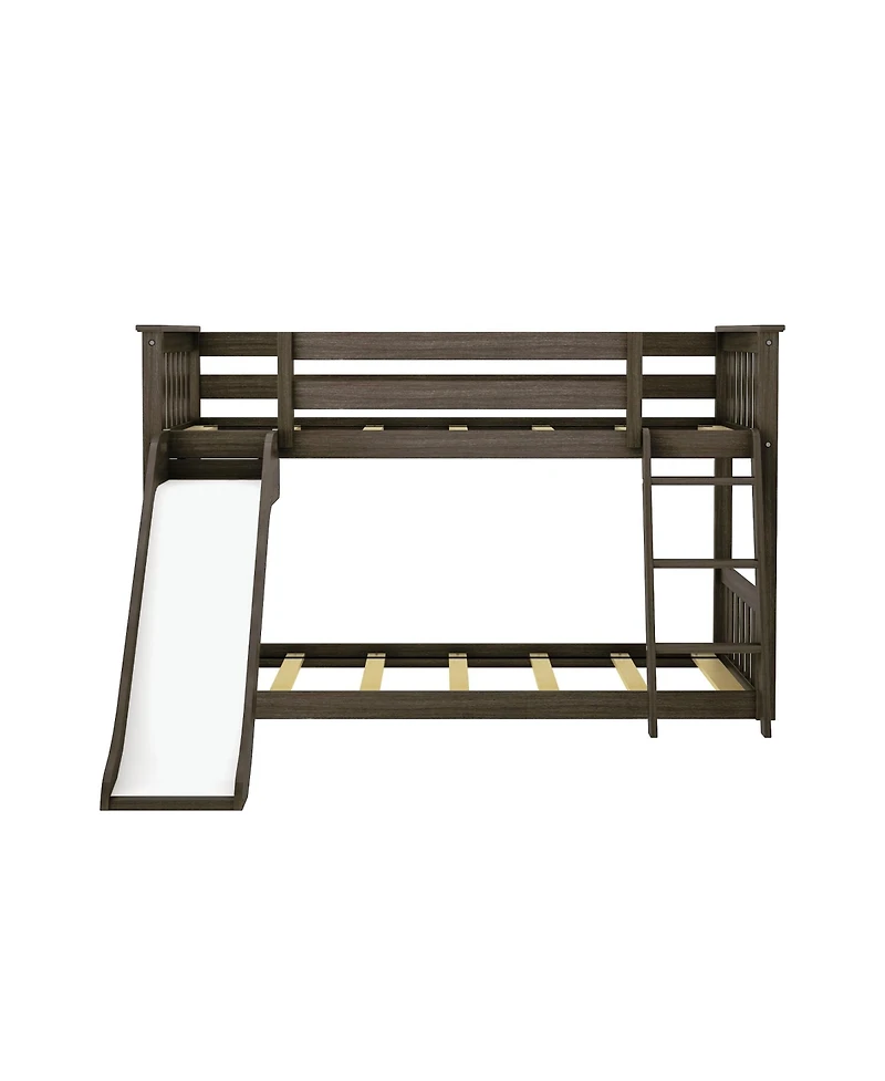 Max & Lily Low Bunk With Easy Slide and Orange Camper Van Curtain