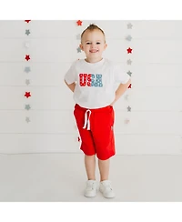 Sweet Wink Baby Boys Usa Puff Ink Short Sleeve T-Shirt