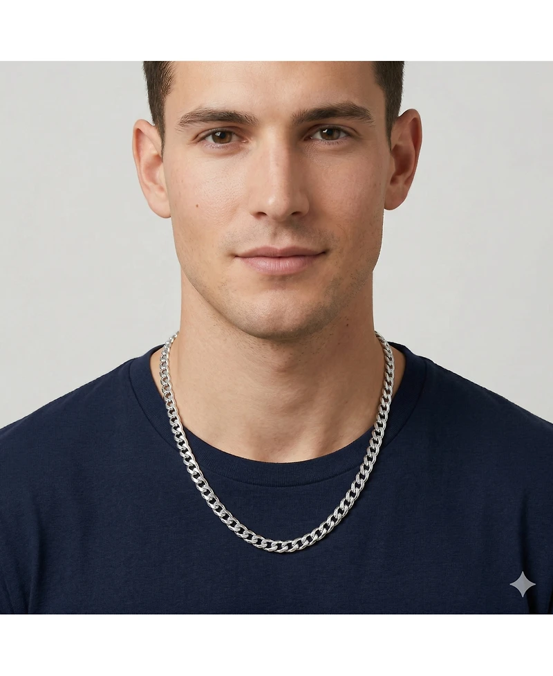 Metallo Stainless Steel, 20" Unisex Cuban Chain Necklace