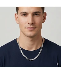 Metallo Stainless Steel, 20" Unisex Cuban Chain Necklace