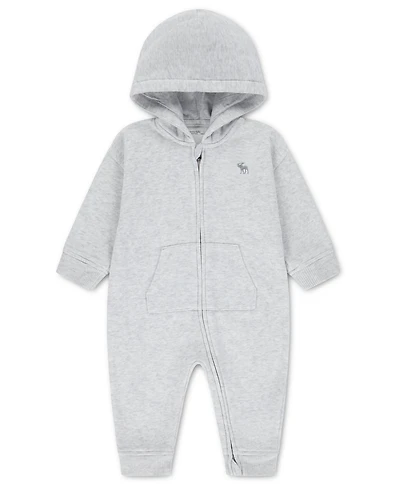 abercrombie kids Baby Boys' Essential Fleece Hooded Coverall