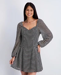 Kensie Women's Novelty Print Sweetheart Neck Dress